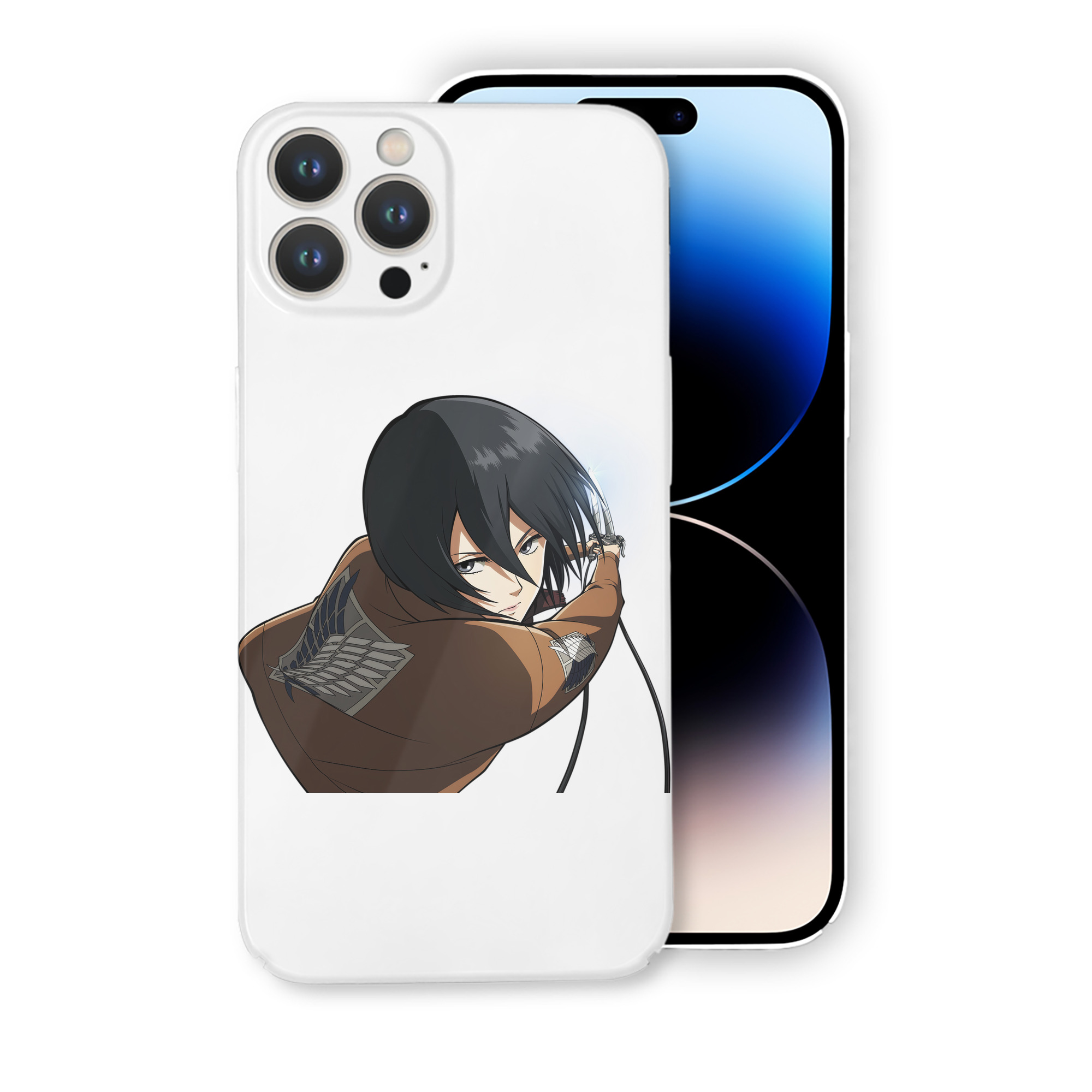 （画像用） 進撃の巨人 ミカサ·アッカーマン Attack on Titan Mikasa Ackerman 【iPhone 14シリーズ対応】ハードケース